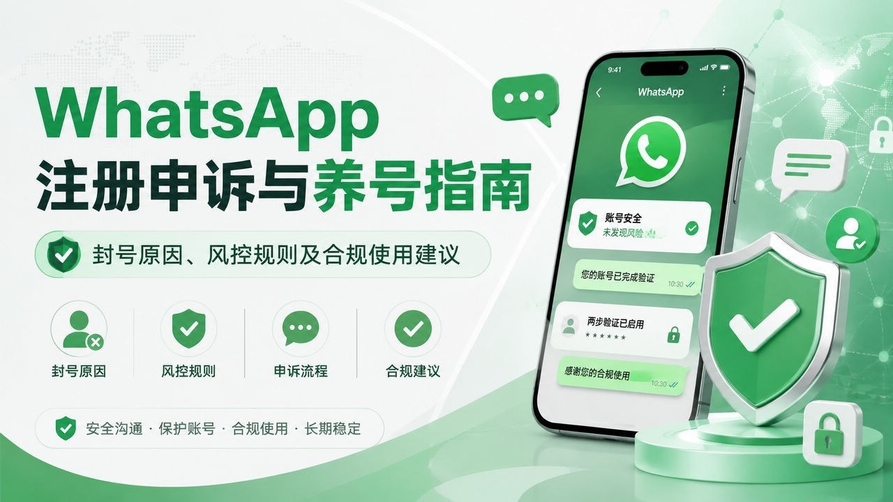 WhatsApp Account Purchase, Registration Appeal and Account Nurturing Guide: Reasons for Bans, Risk Control Rules, and Compliance Usage Tips