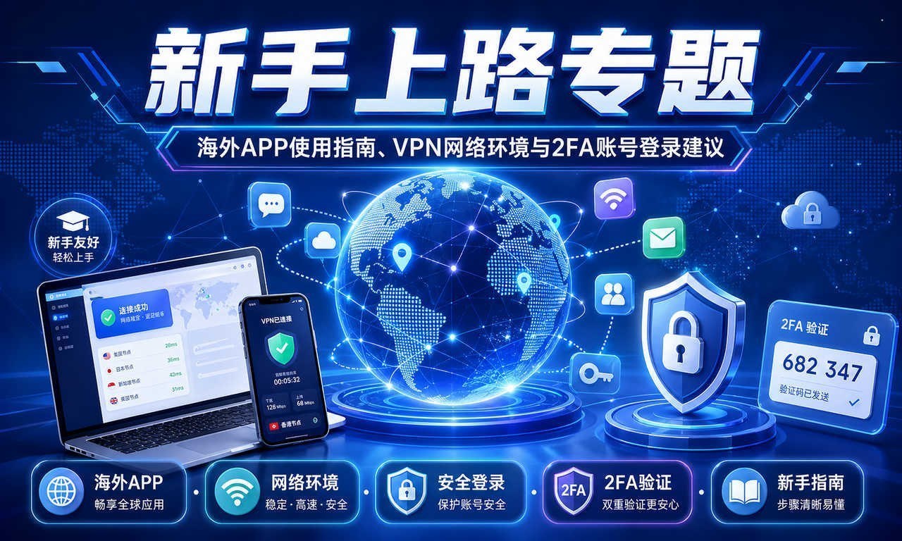 Getting Started: Guide to Using Overseas Apps, VPN Network Environment, and 2FA Account Basics