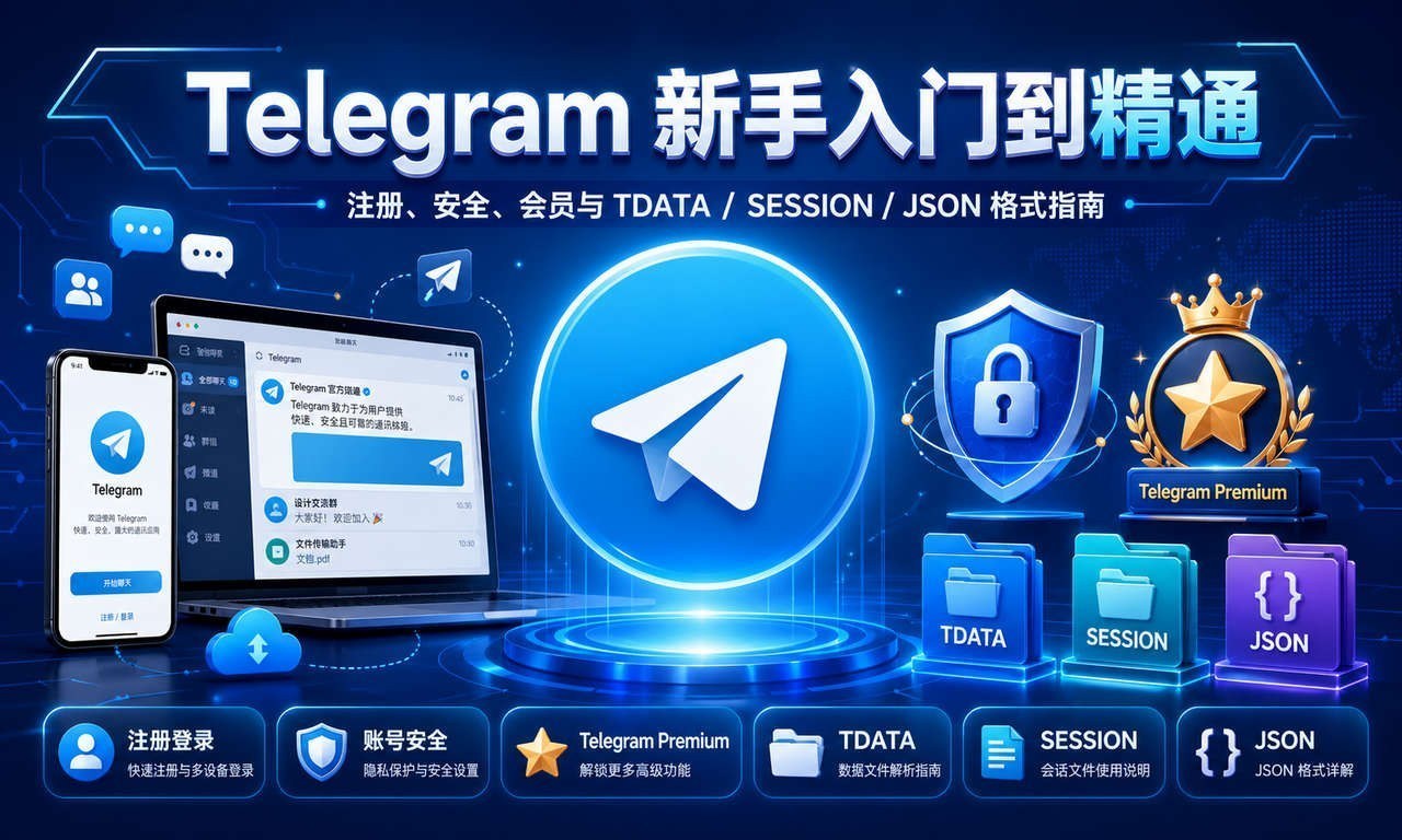 Telegram Account Purchase: Beginner to Pro Guide on Registration, Security, Membership, and TDATA / SESSION / JSON Formats